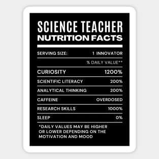 science teacher nutrition facts Magnet